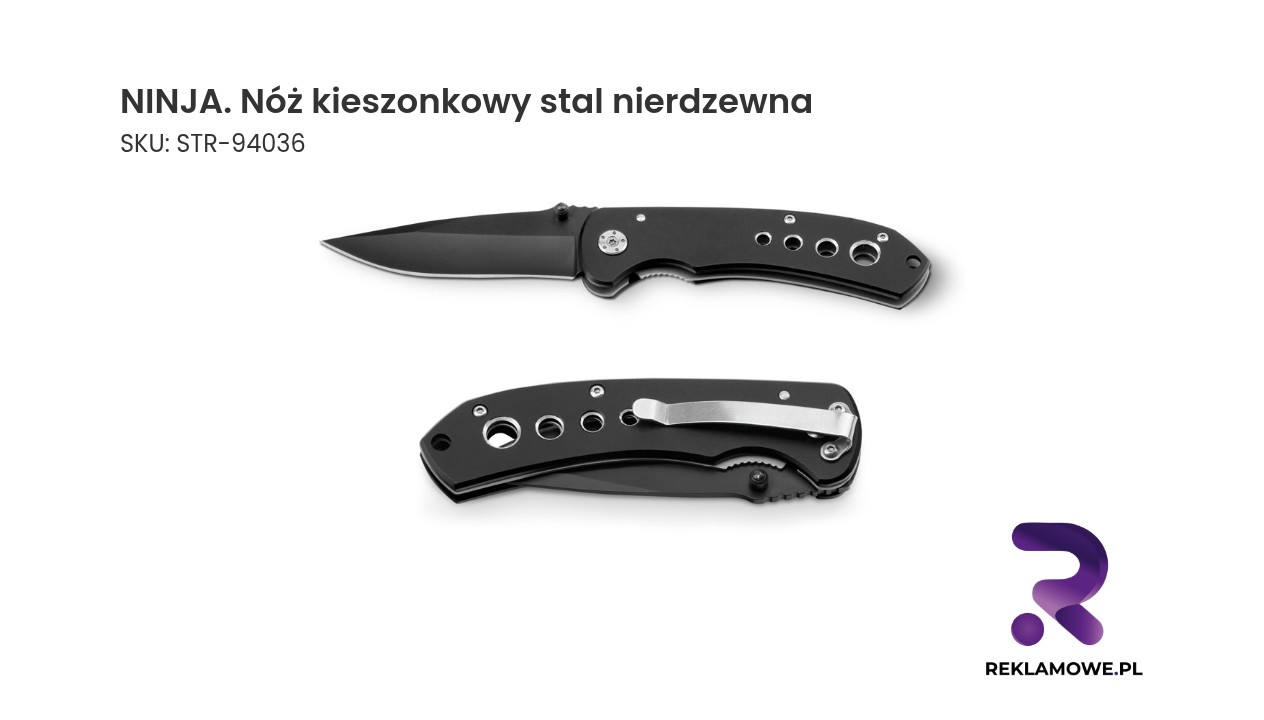 Nóż kieszonkowy Ninja ze stali nierdzewnej