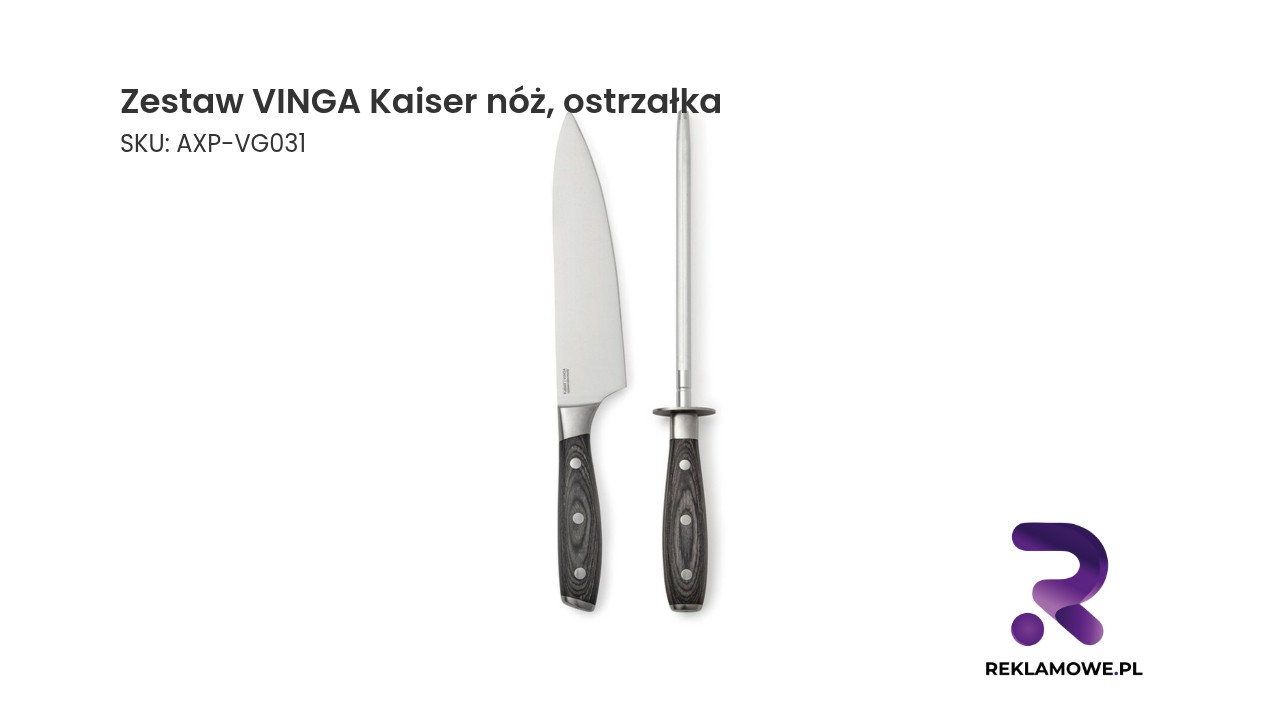 Zestaw VINGA Kaiser składający się z noża i ostrzałki
