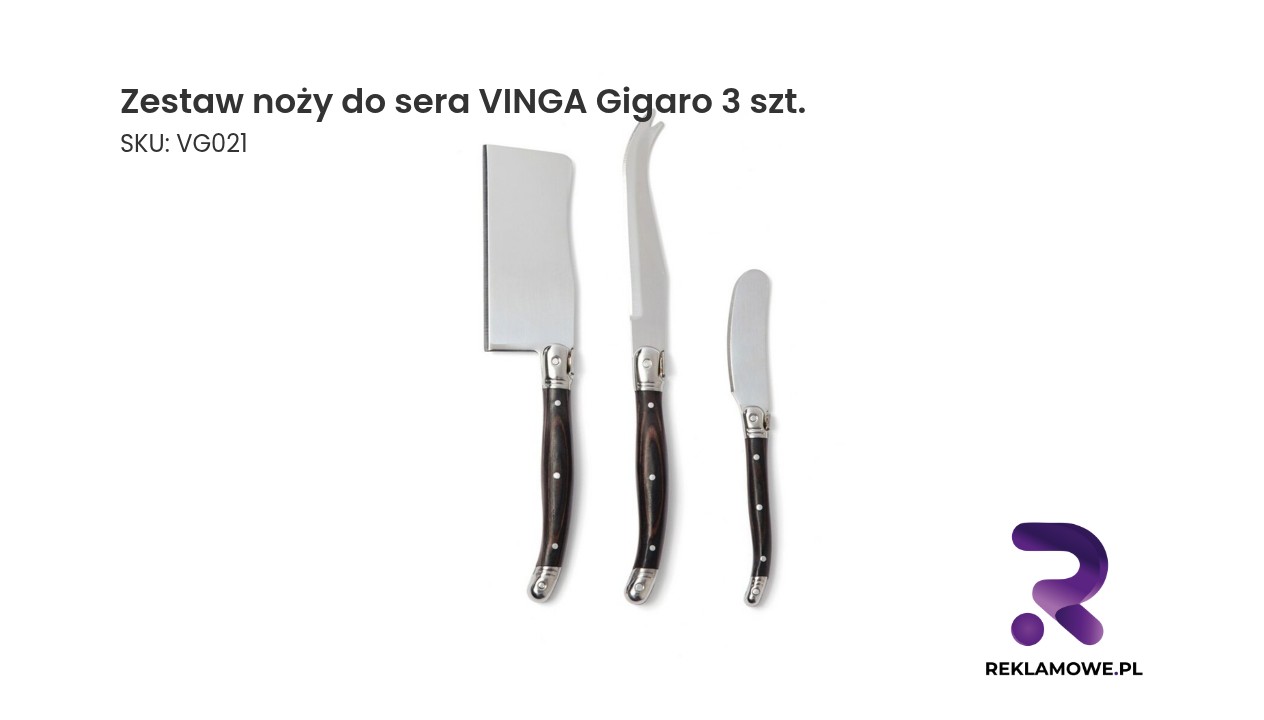 Zestaw noży do sera VINGA Gigaro trzy sztuki