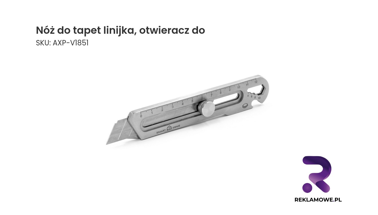 Nóż do tapet z linijką i otwieraczem do puszek