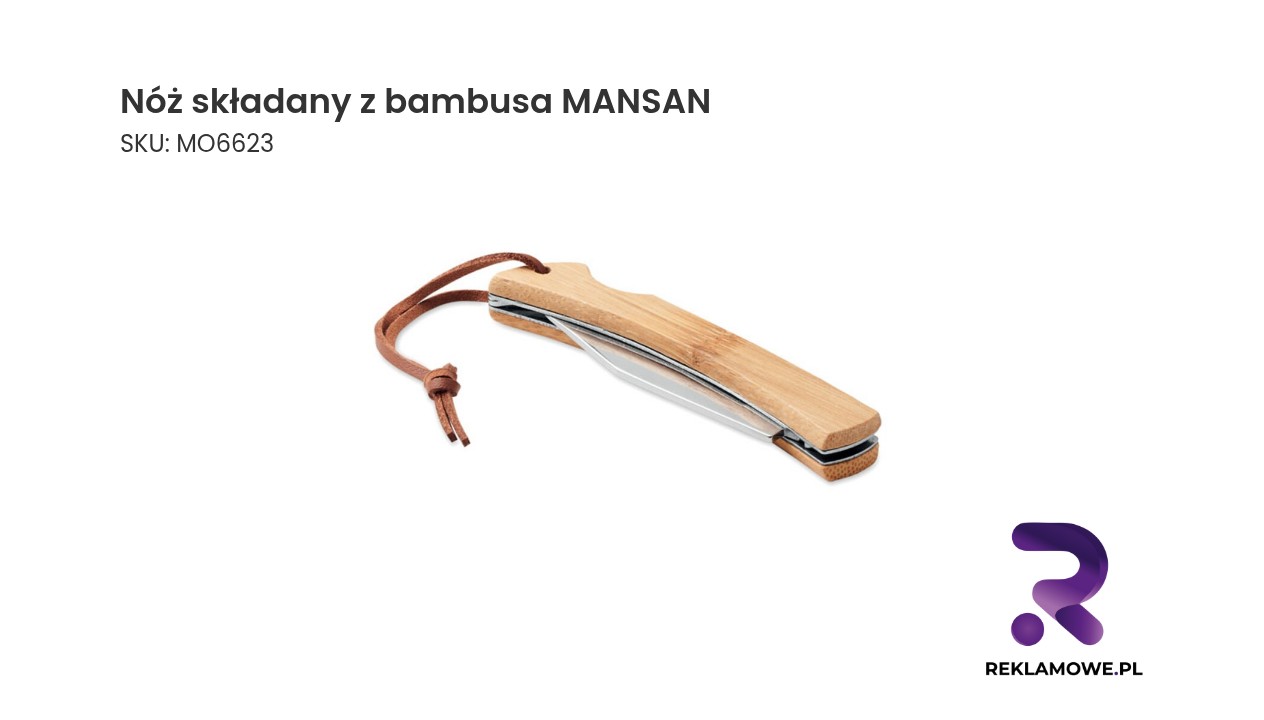Nóż składany Mansan wykonany z bambusa